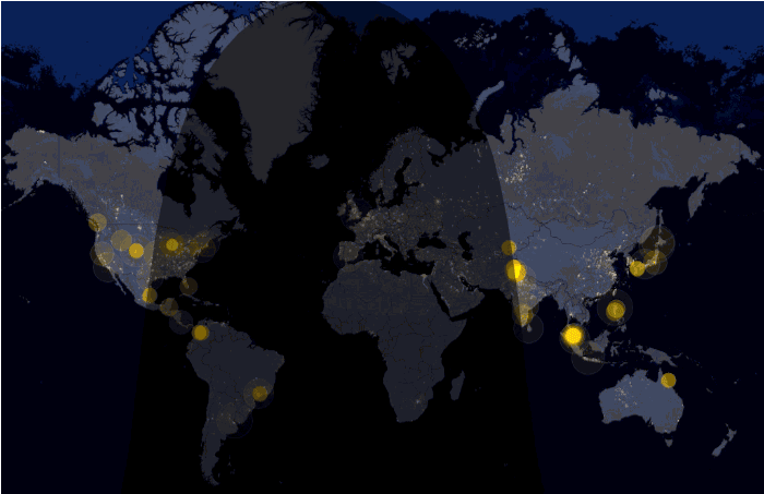 Watch the world wake up on Twitter via an animated GIF - Vox