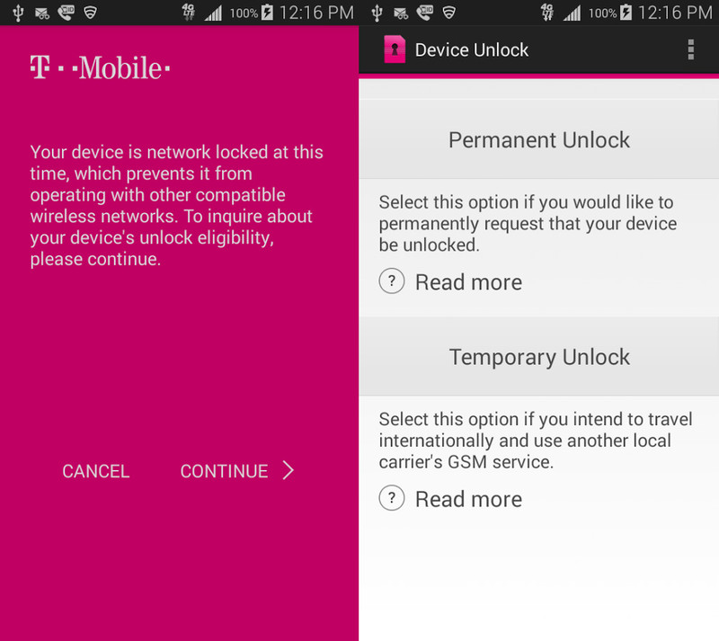 ANDROIDCENTRAL Tmo device unlock screenshots